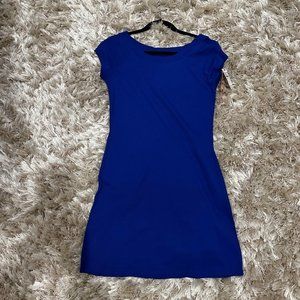 Catherine Malandrino Blue Cap Sleeve Cotton Work Dress - Size M